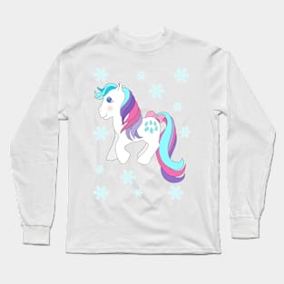 White earth pony with twinkle eyes Long Sleeve T-Shirt